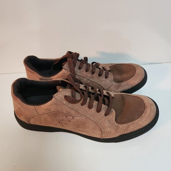 Land's End Hickory Brown Suede Casual Lace Up Shoes Size 12EE - Picture 2 of 8